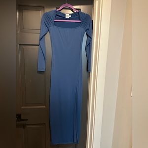 Princess Polly Hayward blue maxi dress with slit